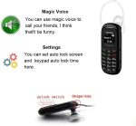 Mini Small Mobil Cell Phone L8star BM70 Bluetooth Handset 0.66 inch Unlocked Bluetooth Earphone Dialer Support SIM Card(Black) - Image 5