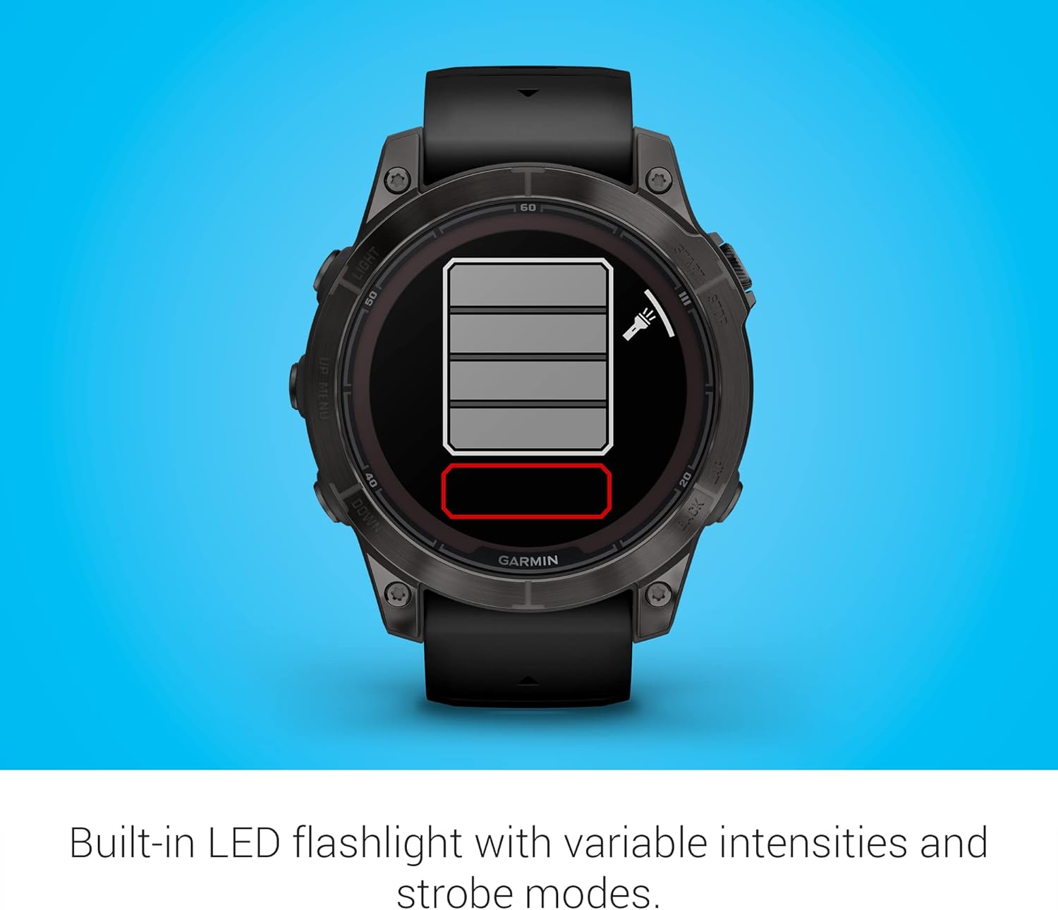 Garmin fēnix 7 Pro Sapphire Solar, Multisport GPS Smartwatch, Built-in Flashlight, Solar Charging Capability, Black 6 Garmin fēnix 7 Pro Sapphire Solar, Multisport GPS Smartwatch, Built-in Flashlight, Solar Charging Capability, Black - Image 6