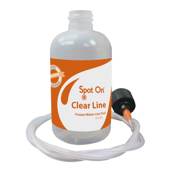 Clear Line - Frozen Refrigerator Water Line Tool - Patented Innovative New System - Large Hot Water Reservoir - 36 inch Firm Flex Tube - Made in The USA