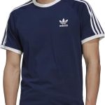 adidas Originals Men's Originals 3 Stripes Tee, Clear Sky, Medium