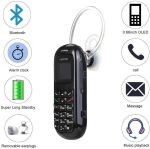 Mini Small Mobil Cell Phone L8star BM70 Bluetooth Handset 0.66 inch Unlocked Bluetooth Earphone Dialer Support SIM Card(Black) - Image 3
