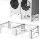 LUCKUP 2 Pack 29" Laundry Pedestal Heavy Duty Washer and Dryer Pedestal Stand Raiser Anti-Vibration, Anti-Slip, Ergonomic Height with Extra Storage Compatible with Most Washers and Dryers, White