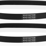 2pcs WH01X27538 Washer Drive Belt Replacement, Compatible with GE Washing Machines Replaces Parts AP6328256 PS12299369 4587903 290D1101P005 (Black)