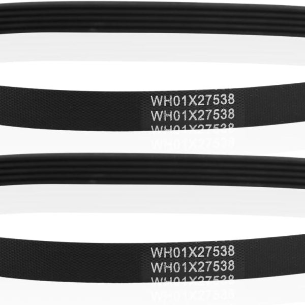 2pcs WH01X27538 Washer Drive Belt Replacement, Compatible with GE Washing Machines Replaces Parts AP6328256 PS12299369 4587903 290D1101P005 (Black)