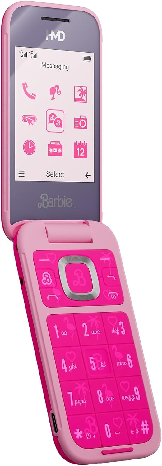 HMD Barbie Phone | Flip | Unlocked | International Version | Pink 5 HMD Barbie Phone | Flip | Unlocked | International Version | Pink - Image 5