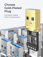 AINOPE 2 Pack USB Extensions Cable High Speed USB 3.0 Extension Cord Type A Male to Female Sturdy Braided Material Fast Data Transfer Compatible with USB Keyboard,Mouse,Flash Drive,Grey,6.6FT+6.6FT - Image 4