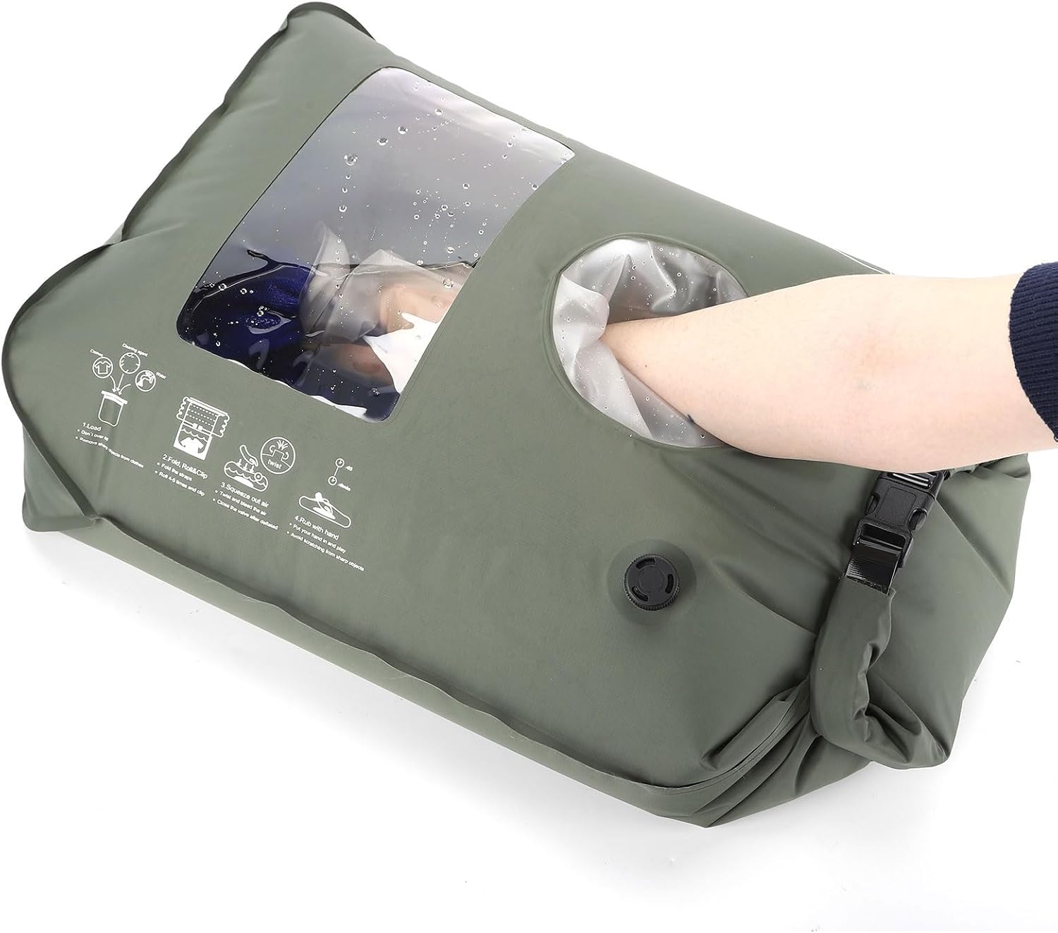 Portable Washing Machine for Camping RVing Travel Laundry Solution Washbag Kid Clothes Manual Washer Camp Dry Bags Self-sufficient Hand Wash Bag Backpacking Traveller RV Adventures Essential 8 Portable Washing Machine for Camping RVing Travel Laundry Solution Washbag Kid Clothes Manual Washer Camp Dry Bags Self-sufficient Hand Wash Bag Backpacking Traveller RV Adventures Essential - Image 8