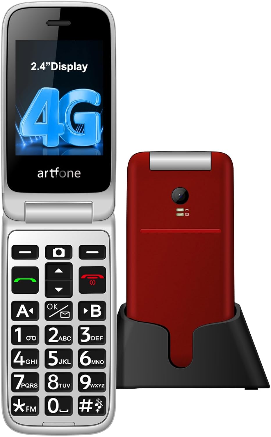 G3 Pro Red - 4G LTE Flip Phone for Seniors丨Unlcoked Flip Phone with SOS Button丨Loud Speaker丨Camera丨Talking Clock丨Photo Speed Dial丨 Hands-free丨Dumb Phone丨Charging Dock丨Extended Battery Life 1 G3 Pro Red - 4G LTE Flip Phone for Seniors丨Unlcoked Flip Phone with SOS Button丨Loud Speaker丨Camera丨Talking Clock丨Photo Speed Dial丨 Hands-free丨Dumb Phone丨Charging Dock丨Extended Battery Life