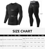 TELALEO 2 Set Mens Thermal Underwear Fleece Lined Long Johns 4 Pcs Base Layer Shirts Pant for Cold Winter Weather - Image 7