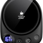 Coffee Mug Warmer - Fastest Heating & Highest Temperature, Coffee Cup Warmer for Desk Auto Shut Off, 4 Temp Settings & 1-12H Timer, Smart Electric Beverage Warmer for Coffee, Tea (Black)