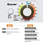 COSTWAY GYJ25-78 110V Electric Portable Clothes Stainless Steel Tub Laundry Dryer, for 4 Automatic Drying Mode, White - Image 3