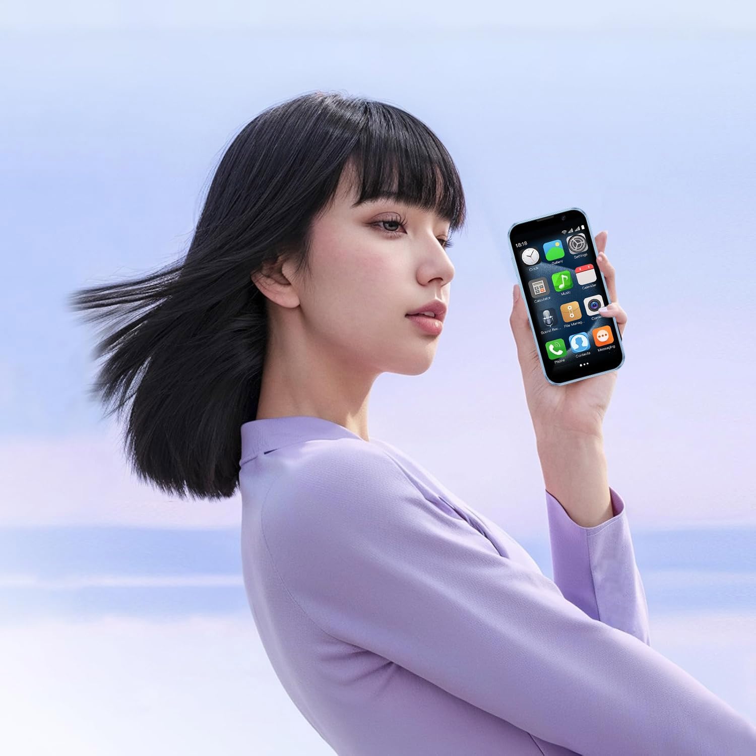 Mini 3G Smartphone Unlocked, 3.0" HD Android Dual Sim Quad Core Face ID Mini Premium Child Small Cell Phone World's Smallest Student Pocket Cellphone, 2+16GB Light Blue 5 Mini 3G Smartphone Unlocked, 3.0" HD Android Dual Sim Quad Core Face ID Mini Premium Child Small Cell Phone World's Smallest Student Pocket Cellphone, 2+16GB Light Blue - Image 5