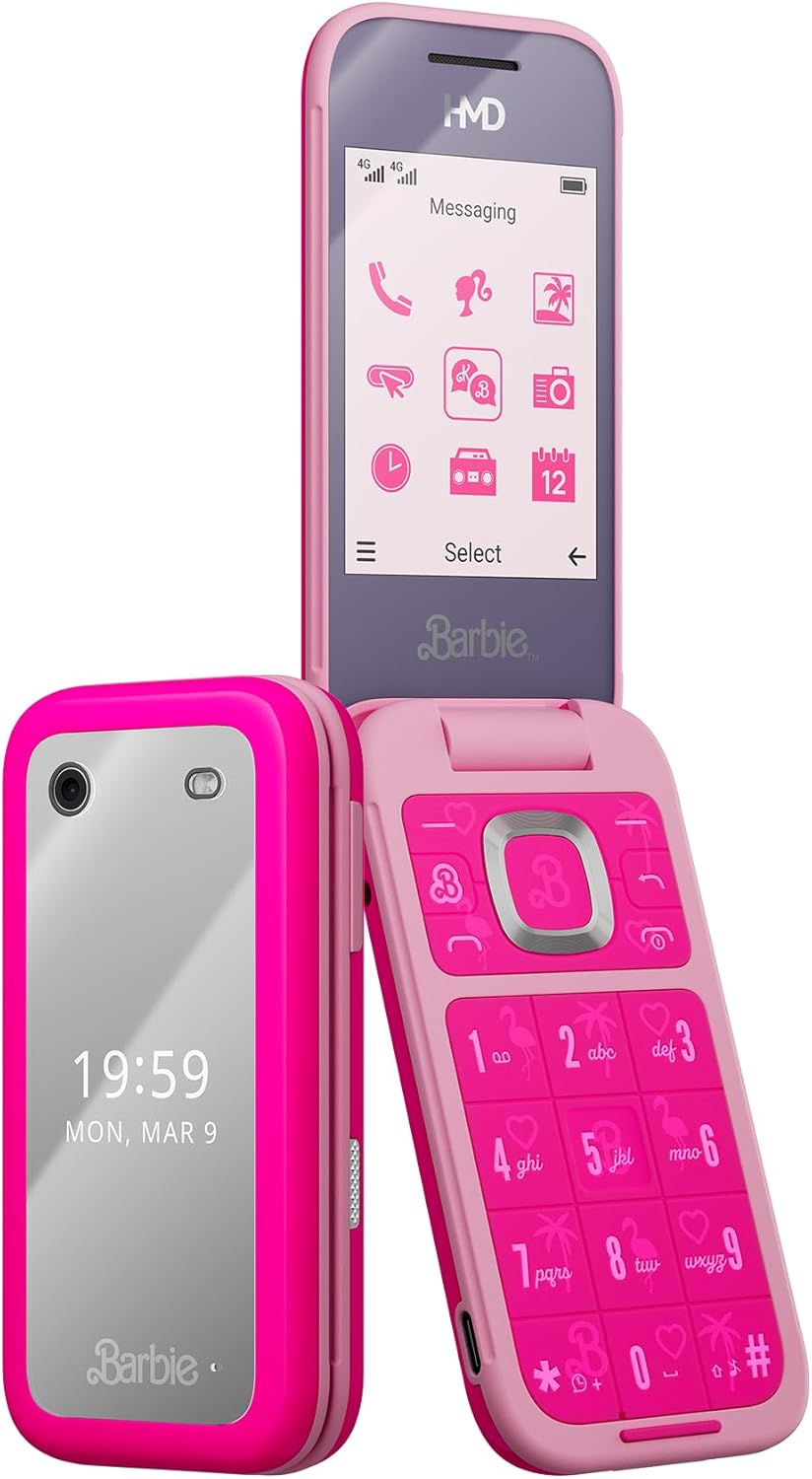 HMD Barbie Phone | Flip | Unlocked | International Version | Pink 1 HMD Barbie Phone | Flip | Unlocked | International Version | Pink