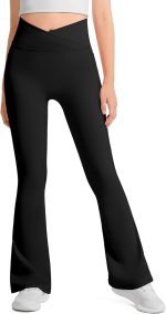JOCMIC Girls Flare Leggings Kids Bell Bottom High Waisted Dance Yoga Flared Pants - Image 2