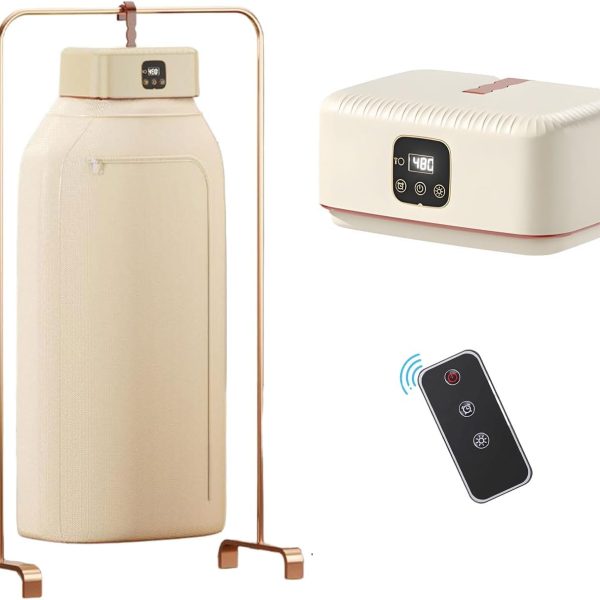 Portable Mini Clothes Dryer - Compact Quiet Fast-Drying for Apartment/RV/Travel, Adjustable Timer, Wrinkle-Reducing Heat