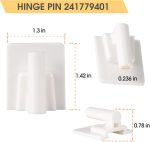 241779401 Refrigerator Door Hinge Pin Compatible with Frigidaire Electrolux Kenmore Refrigerator Door 1512662 AP4393564 AH2358752 EA2358752 PS2358752, Mullion, Upper or Lower Hinge Pin 2 Pack - Image 2