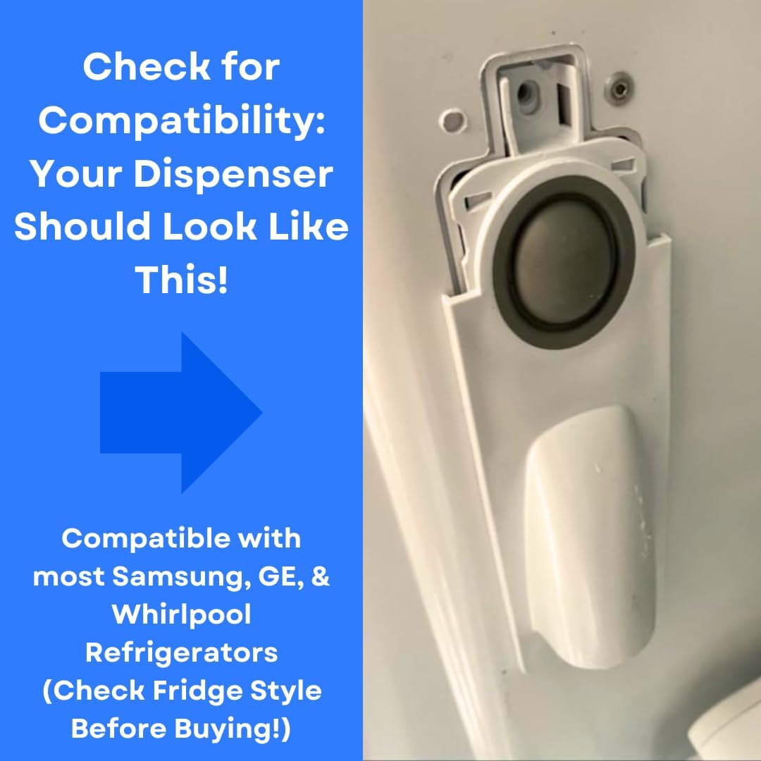 Water Dispenser Lever for Refrigerator Interior Water Dispensers | One-Handed Water Dispensing Lever for Select Refrigerator Models | Made in USA (Screw-On, White) 4 Water Dispenser Lever for Refrigerator Interior Water Dispensers | One-Handed Water Dispensing Lever for Select Refrigerator Models | Made in USA (Screw-On, White) - Image 4