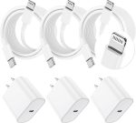 Essri i Phone Charger Fast Charging 10 FT, 3-Pack 20W PD USB C Charger Block with iPhone 14 13 Charging Cable 10 Foot, Compatible with iPhone 14 Pro/13Pro Max/12/11Pro/Mini - White