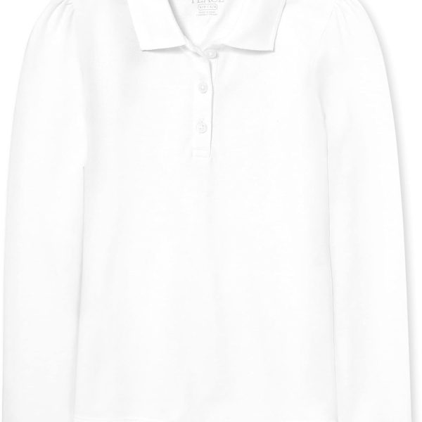 The Children's Place Girls' Long Sleeve Pique Polo