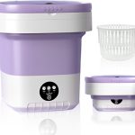 Portable Washing Machine,16L Small Washer with Spin Drainage Basket, 3 Modes Deep Cleaning Suitable for Underwear, Socks, Baby Clothes, Foldable Design Ideal for Apartments, Hotels, RV