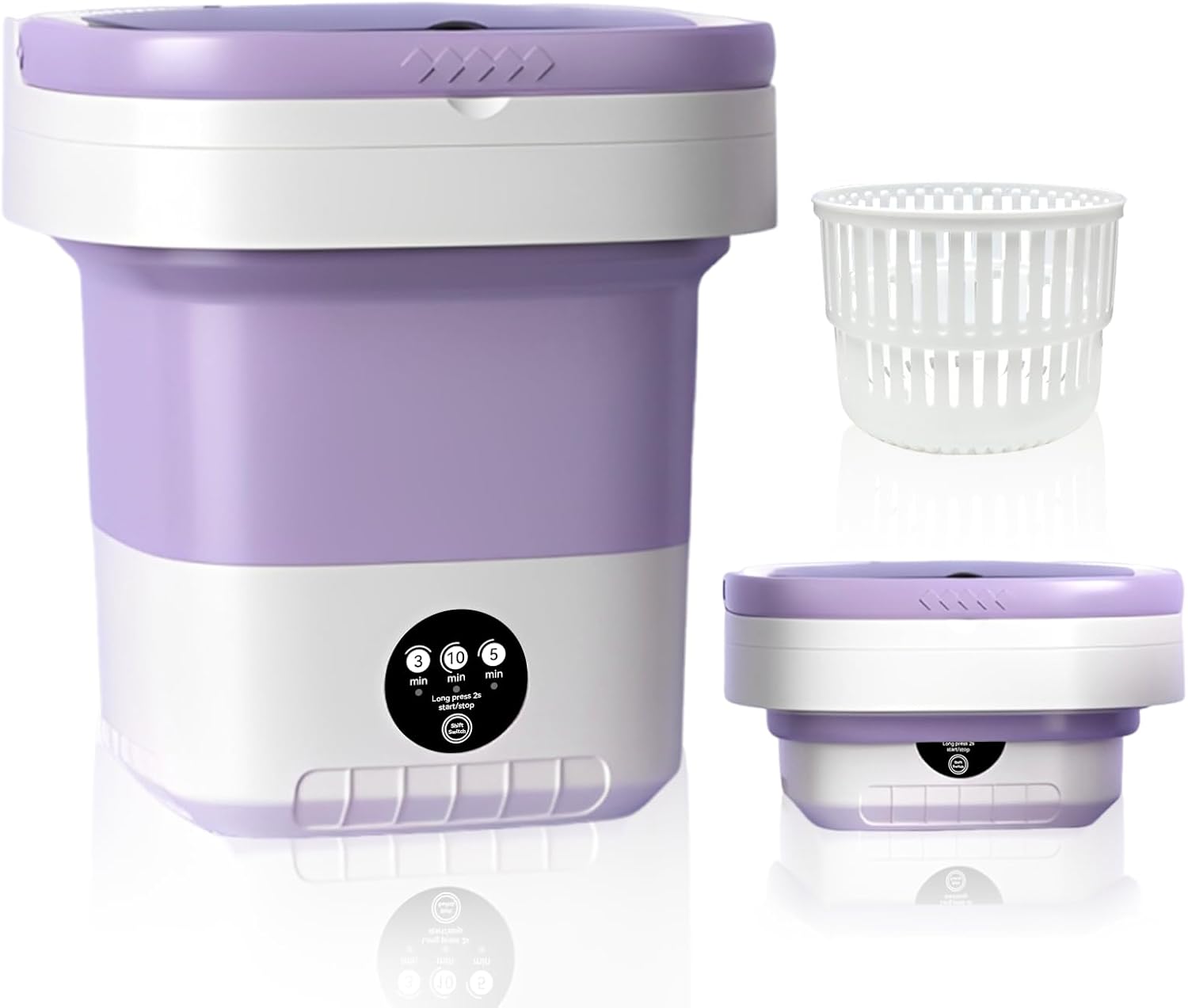 Portable Washing Machine,16L Small Washer with Spin Drainage Basket, 3 Modes Deep Cleaning Suitable for Underwear, Socks, Baby Clothes, Foldable Design Ideal for Apartments, Hotels, RV 1 Portable Washing Machine,16L Small Washer with Spin Drainage Basket, 3 Modes Deep Cleaning Suitable for Underwear, Socks, Baby Clothes, Foldable Design Ideal for Apartments, Hotels, RV