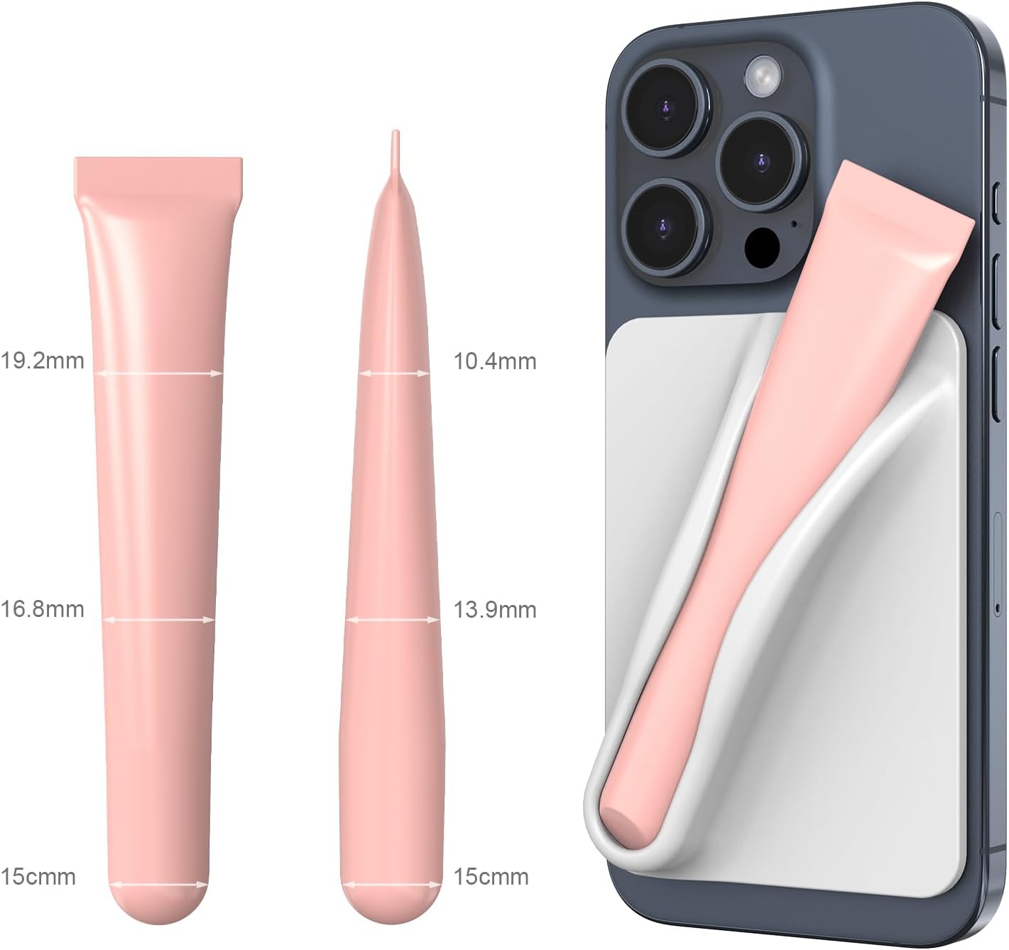 DOB SECHS Silicone Lip Holder for Cell Phone Lipstick Lip Glaze Phone Case Back Stick On Holder for iPhone and Android Phones, Grey 2 DOB SECHS Silicone Lip Holder for Cell Phone Lipstick Lip Glaze Phone Case Back Stick On Holder for iPhone and Android Phones, Grey - Image 2
