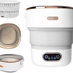 Portable Washing Machine,15L Collapsible Mini Washer with 3 Cleaning Modes Drain Basket Small Foldable Laundry Machine for Travel Camping Dorms RVs Apartments Baby Clothes Underwear Socks Delicates