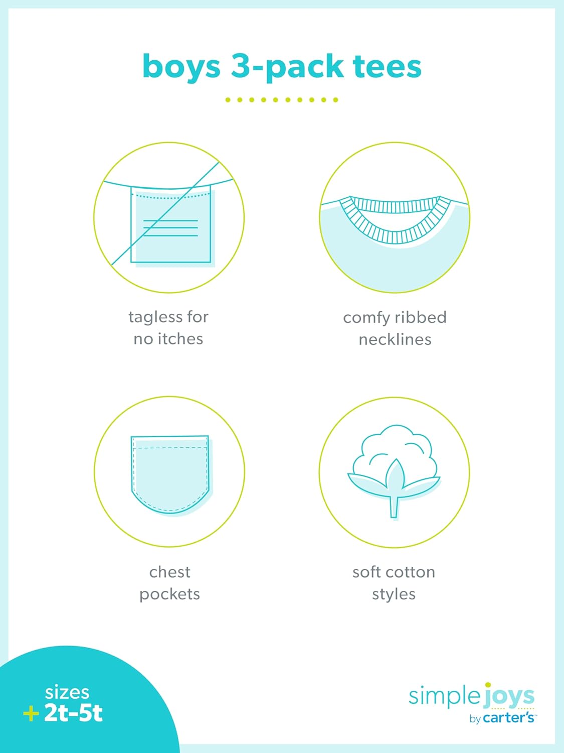 Simple Joys by Carter's Boys 3-Pack Long Sleeve Shirts 5 Simple Joys by Carter's Boys 3-Pack Long Sleeve Shirts - Image 5