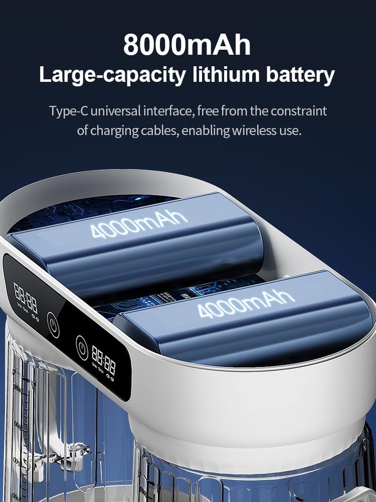 Portable Mini Washing Machine for Underwear, 2.5L*2 Underwear Washing Machine 8000mAh Rechargeable Battery–Deep Cleans Socks & Baby Clothes Ideal for Travel, Dorm & RV 4 Portable Mini Washing Machine for Underwear, 2.5L*2 Underwear Washing Machine 8000mAh Rechargeable Battery–Deep Cleans Socks & Baby Clothes Ideal for Travel, Dorm & RV - Image 4