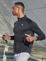 NORTHYARD Quarter Zip Pullover Men Running Shirt Long Sleeve Moisture Wicking Quick Dry Athletic Workout Shirts - Image 6