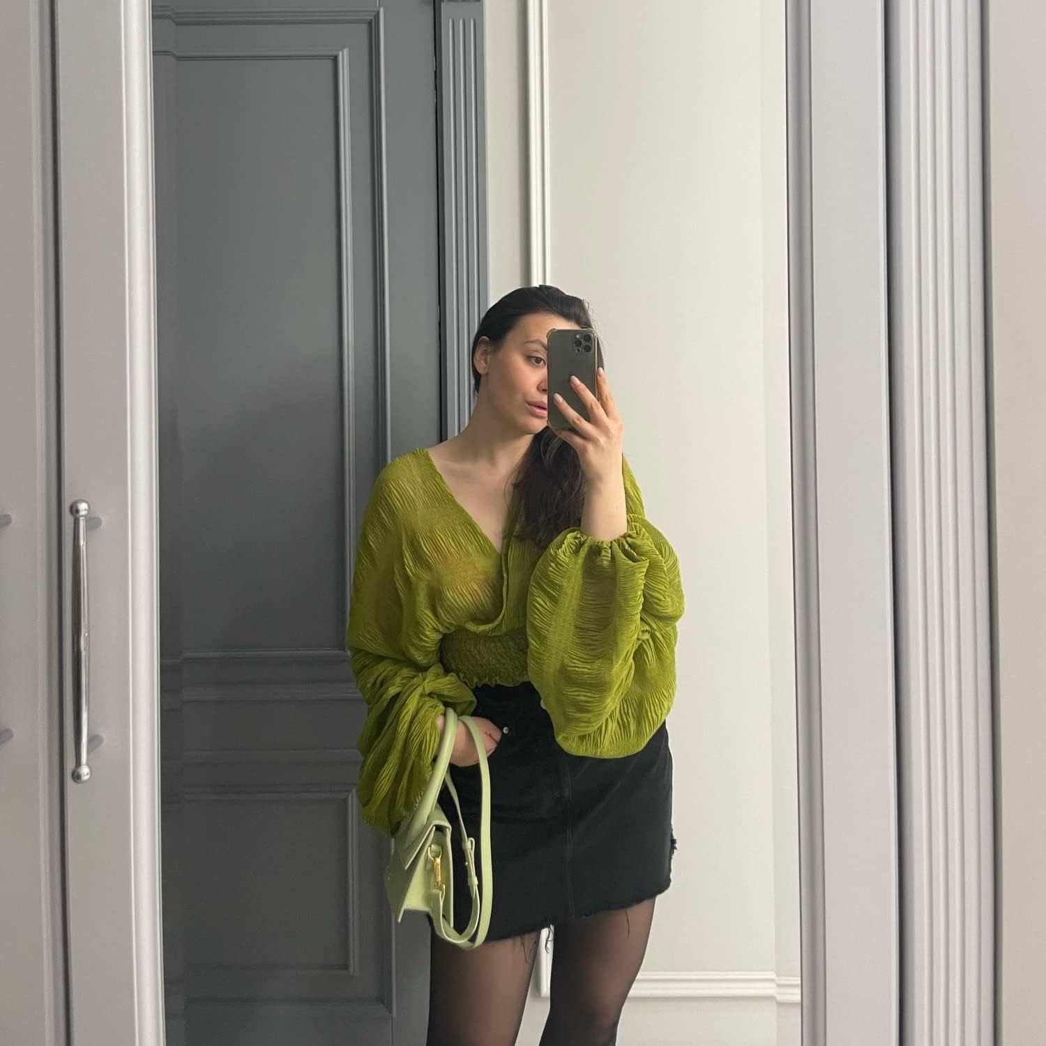 Bell Sleeve Tops for Women Dressy Tops for Evening Wear Lace Blouses for Women 2 Bell Sleeve Tops for Women Dressy Tops for Evening Wear Lace Blouses for Women - Image 2