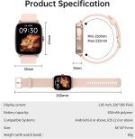 Smart Watches for Women Men with Bluetooth Call & AI Voice, 1.85" HD Fitness Tracker with Heart Rate SpO2 Sleep Monitor, 100+ Sports Modes,Mini Games, IP68 Waterproof Smartwatch for Android iOS Phones - Image 9