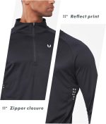 NORTHYARD Quarter Zip Pullover Men Running Shirt Long Sleeve Moisture Wicking Quick Dry Athletic Workout Shirts - Image 4