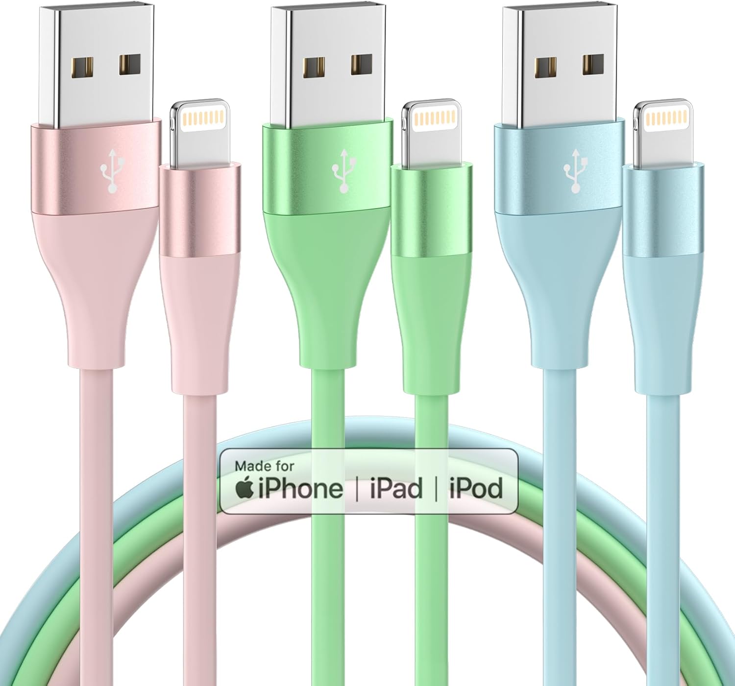iPhone Charger 3Pack 10 FT Apple MFi Certified Lightning Cable iPhone Charger 3Pack 10 FT Apple MFi Certified Lightning Cable Fast Charging iPhone Charger Cord Compatible with iPhone 14 13 12 11 Pro Max XR XS X 8 7 6 Plus SE iPad and More