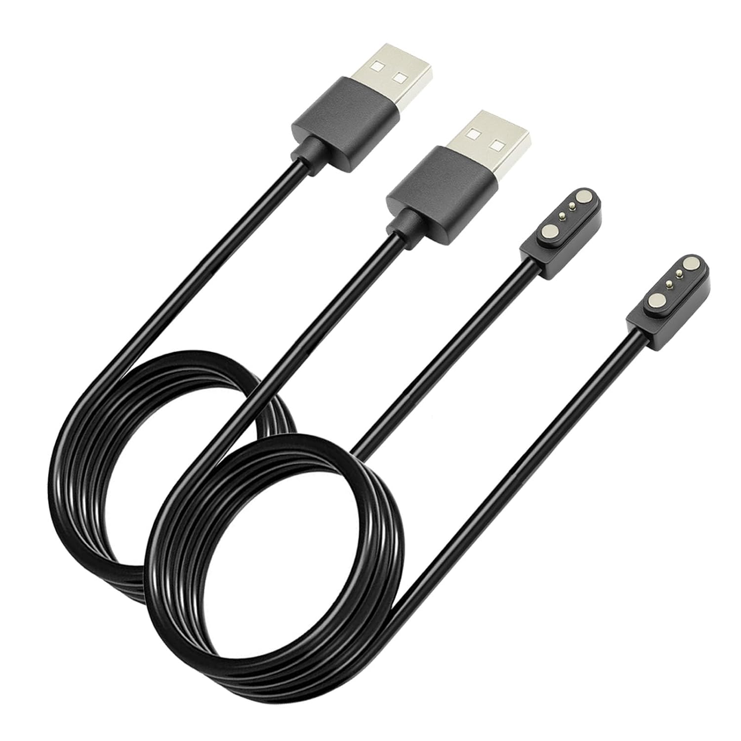 Charger Compatible with VeryFitPro, Fitpolo, Tozo, and YAMAY Smartwatches Including Models SW025, Letsfit ID205L, Replaceable Magnetic USB Cable, Smart Watch Fast Charger (2, Black) 1 Charger Compatible with VeryFitPro, Fitpolo, Tozo, and YAMAY Smartwatches Including Models SW025, Letsfit ID205L, Replaceable Magnetic USB Cable, Smart Watch Fast Charger (2, Black)