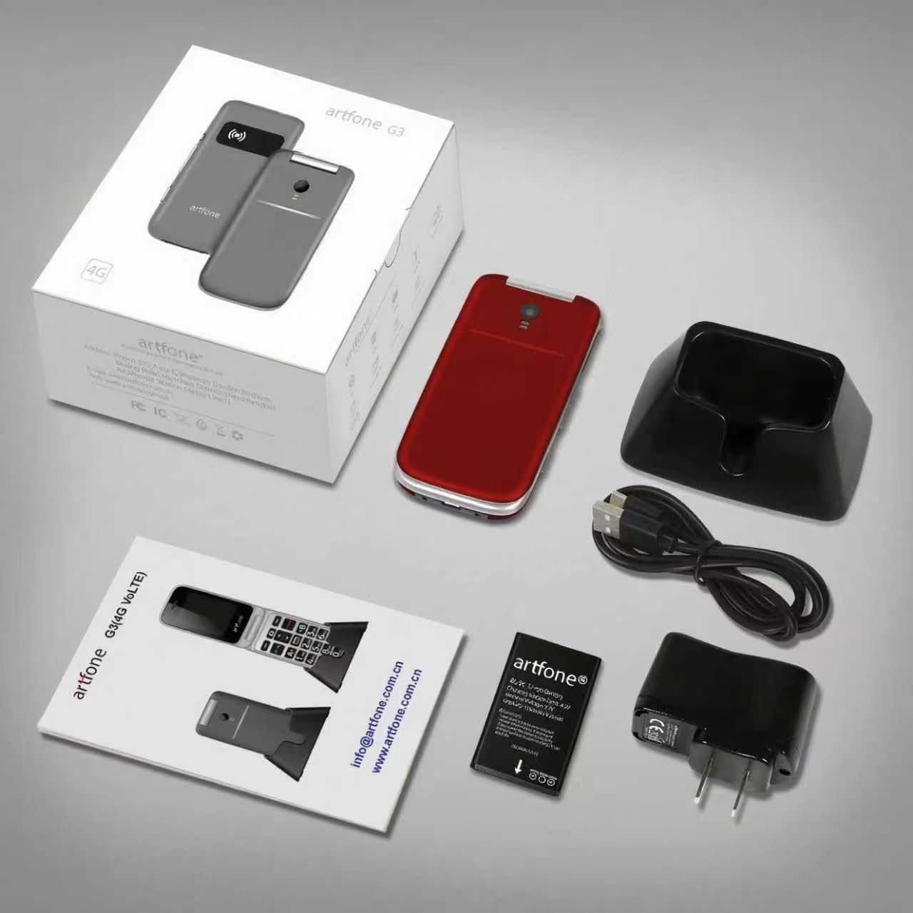 G3 Pro Red - 4G LTE Flip Phone for Seniors丨Unlcoked Flip Phone with SOS Button丨Loud Speaker丨Camera丨Talking Clock丨Photo Speed Dial丨 Hands-free丨Dumb Phone丨Charging Dock丨Extended Battery Life 7 G3 Pro Red - 4G LTE Flip Phone for Seniors丨Unlcoked Flip Phone with SOS Button丨Loud Speaker丨Camera丨Talking Clock丨Photo Speed Dial丨 Hands-free丨Dumb Phone丨Charging Dock丨Extended Battery Life - Image 7