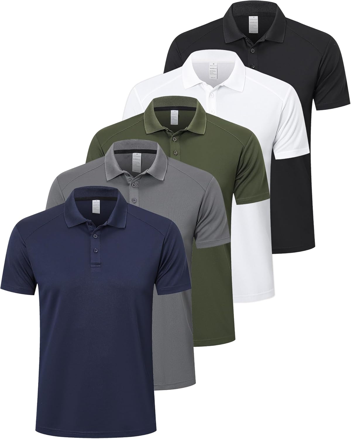 ZENGVEE Mens Polo Shirts Moisture Wicking Short Sleeve Performance Quick ZENGVEE Mens Polo Shirts Moisture Wicking Short Sleeve Performance Quick Dry Athletic Golf Shirts