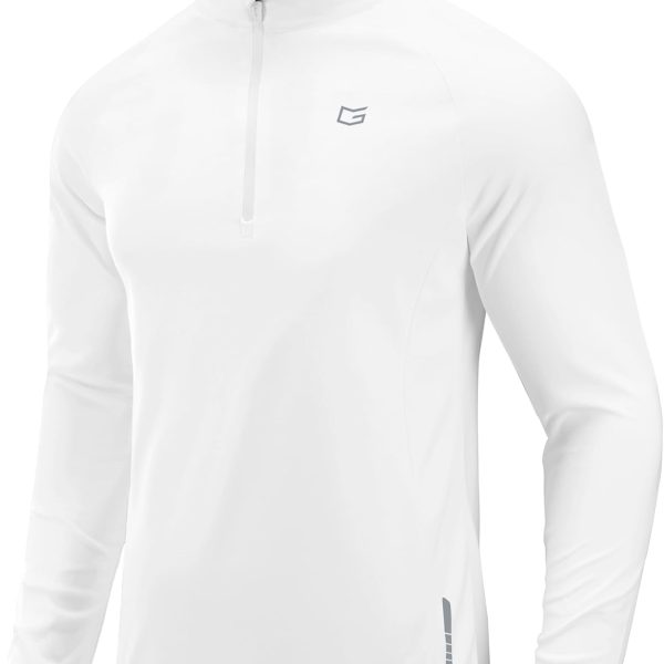 G Gradual Men's Running Shirts Long Sleeve Athletic Shirt Lightweight Quick Dry Quarter Zip Pullover for Men Workout Gym Golf