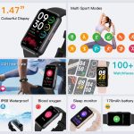 Fitness Tracker with 24/7 Health Monitoring,Heart Rate Sleep Blood Pressure Oxygen Monitor/Calorie Steps Counter Pedometer Activity Smart watchs/Notifications for Android/iOS