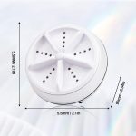 Portable Washing Machine, Mini Ultrasonic Washing Machine 3 in 1 Dishwashers Ultrasonic Waves Suitable for Home, Business, Travel, College Room, RV, Apartment (3.5IN) - Image 6