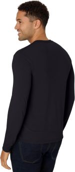 Hanes Originals Men's Tri-Blend Long Sleeve Henley T-Shirt, Lightweight Long Sleeve Tee - Image 2