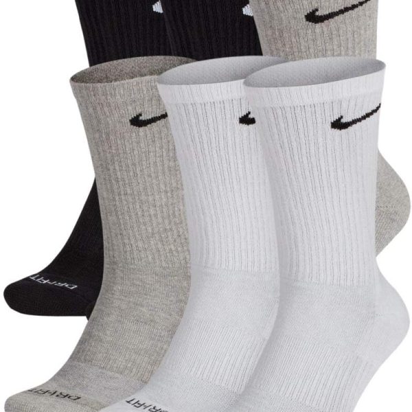 Nike Men's Everyday Plus Cushion Crew Socks (Large, Multi)
