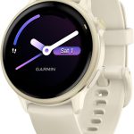 Garmin vÃvoactive® 6, Health and Fitness GPS Smartwatch, AMOLED Display, Up to 11 Days of Battery, Lunar Gold with Bone Band