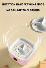 Portable Washing Machine, Mini Washer,16L Upgraded Large Capacity Foldable Washer.Deep Cleaning of Underwear, Baby Clothes and Other Small Clothes.Suitable for Apartments, Dormitories, Hotels.(Pink) - Image 5