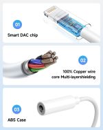 [Apple MFi Certified] 2 Pack Lightning to 3.5 mm Headphone Jack Adapter, iPhone Aux Adapter Converter Dongle Audio Cable Compatible with iPhone 14 13 12 11 X XS 8 7 - Image 3