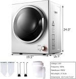 COSTWAY GYJ25-78 110V Electric Portable Clothes Stainless Steel Tub Laundry Dryer, for 4 Automatic Drying Mode, White - Image 6
