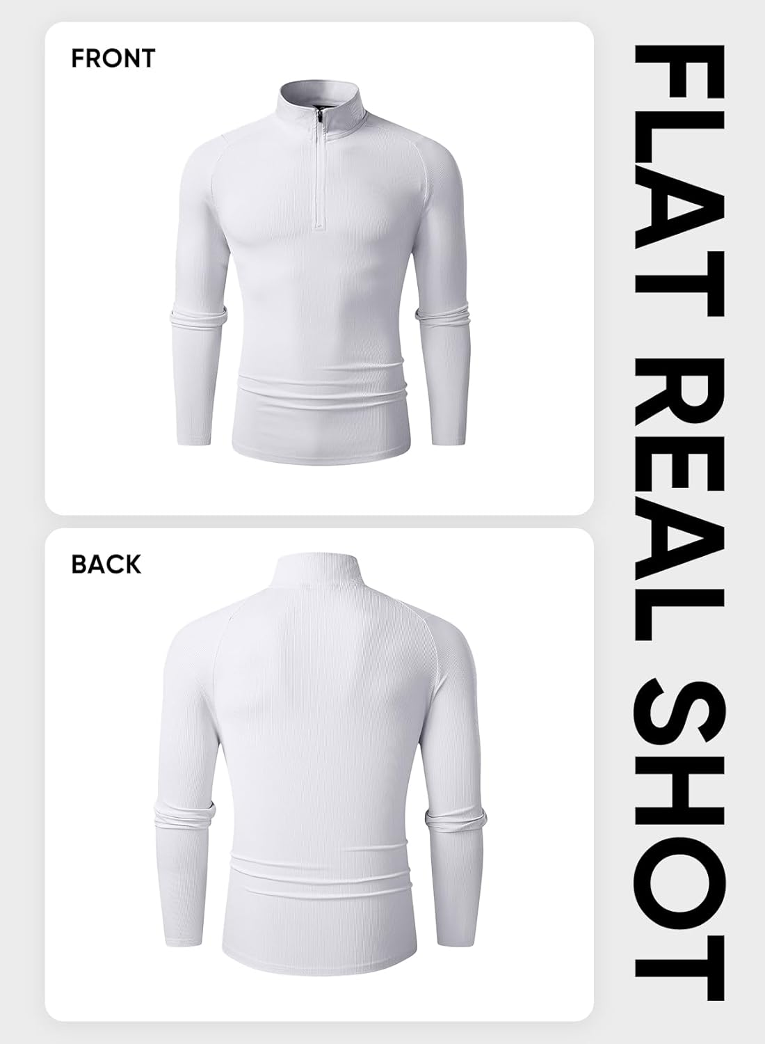 JMIERR Mens Quarter Zip Shirt Casual Quick Dry Moisture Wicking Long Sleeve Ribbed Athletic Workout Pullover Tee 5 JMIERR Mens Quarter Zip Shirt Casual Quick Dry Moisture Wicking Long Sleeve Ribbed Athletic Workout Pullover Tee - Image 5
