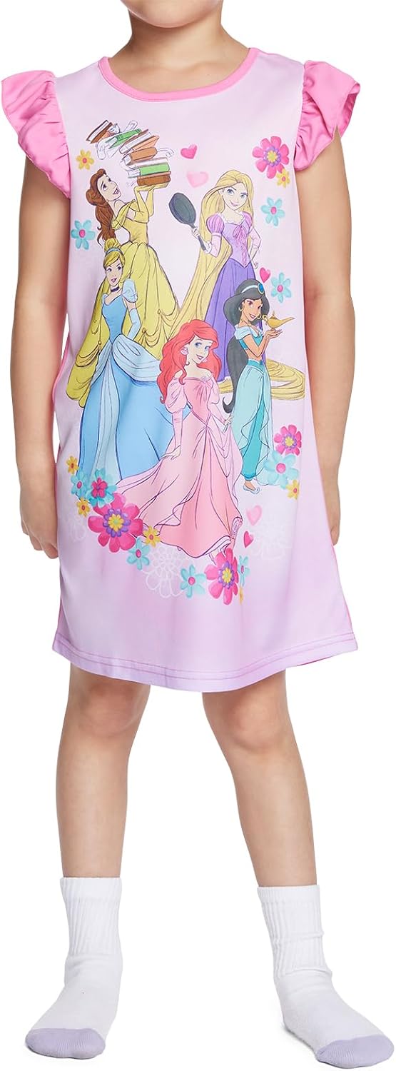 Disney Princess Girls' 3-Pack Princess Nightgowns, Fantasy Gown, Soft & Cute Pajamas for Kids 3 Disney Princess Girls' 3-Pack Princess Nightgowns, Fantasy Gown, Soft & Cute Pajamas for Kids - Image 3