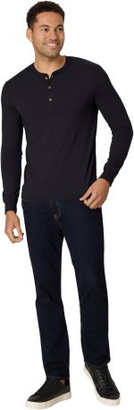 Hanes Originals Men's Tri-Blend Long Sleeve Henley T-Shirt, Lightweight Long Sleeve Tee - Image 5