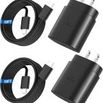 Super Fast Charger Type C, 25W USB C Wall Charger Fast Charging for Samsung Galaxy S25 Ultra/S25/S25+/S24+/S24 Ultra/S24/S24+/S23 Ultra/S22 Ultra/S21 with 10FT Long Android Type C Charger Cable 2Pack